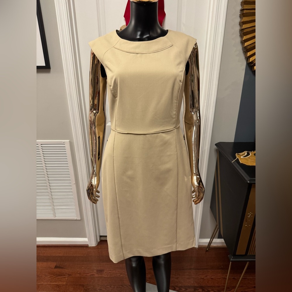 The Limited Cream Sleeveless Sheath Midi Dress NWT Size 6